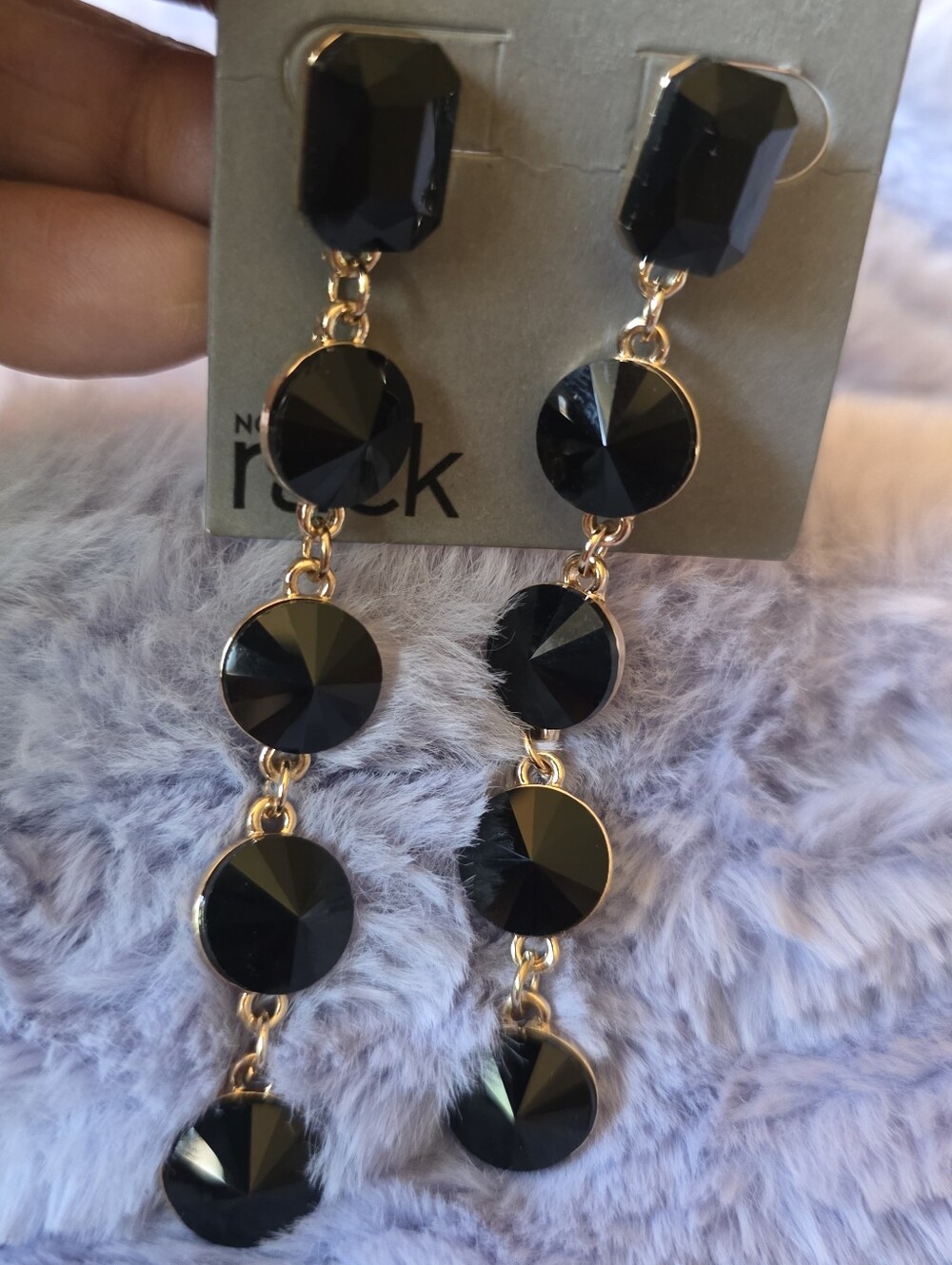 Nordstom Rack Black & Gold Earrings
